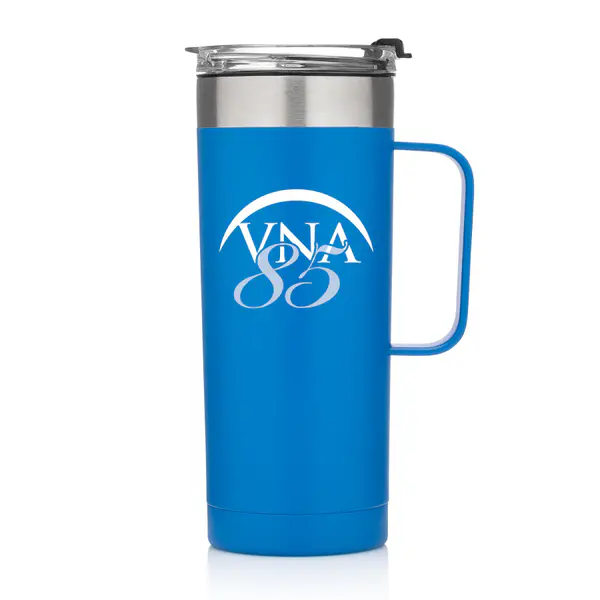20 oz. Travel Stainless Steel Vacuum Insulated Coffee Mug w/ handle & lid, keeps hot