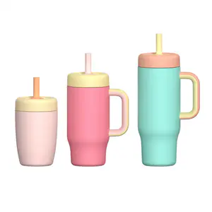 New Arrival 12oz Tumbler with Handle Stainless Steel Kids Tumbler Anti-Spill Insulated Reusable Water Bottle