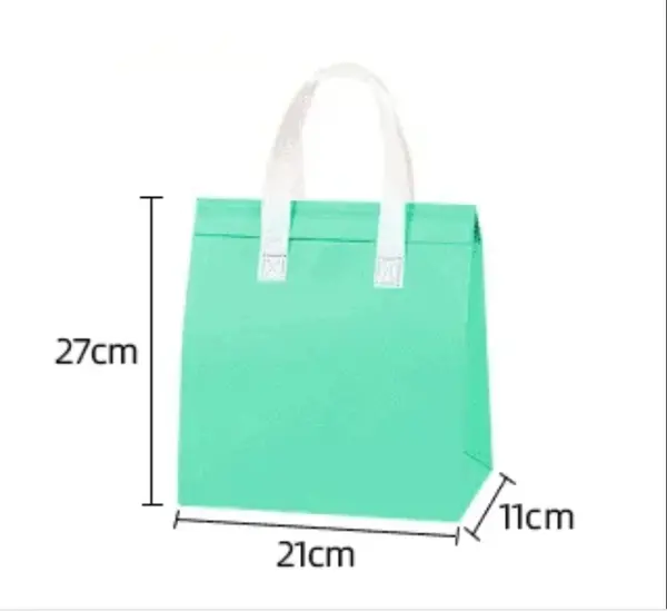 Non Woven Aluminum Foil Insulated Lunch Box Picnic Tote Bag for Food Delivery