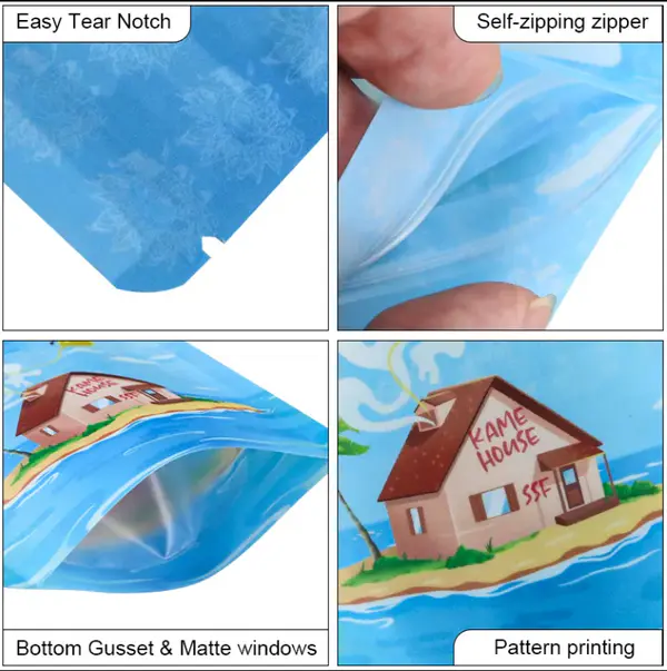  Food PET Mylar Zipper Bags