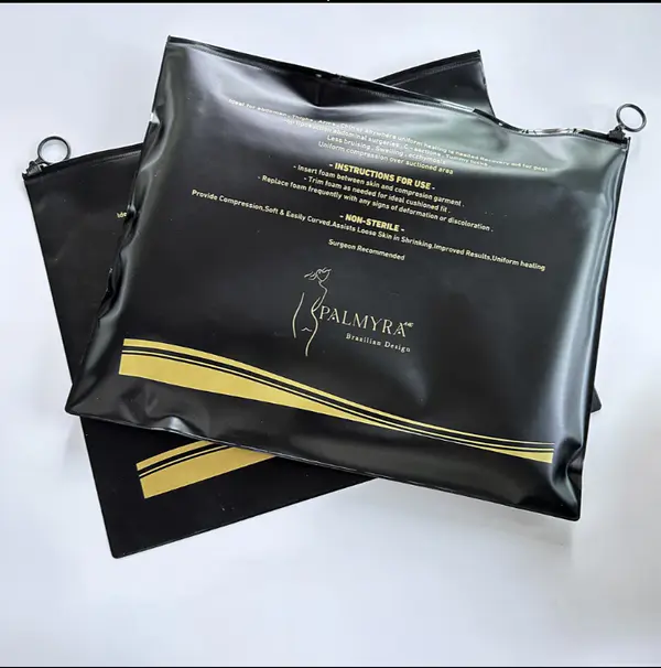 Luxury Black Packaging Bags Custom Logo Clear Vinyl Pvc Zipper Bags Slide Zip Lock Plastic Bag Pouch for Swimsuit