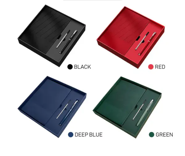 Leather Notebook Pen Set