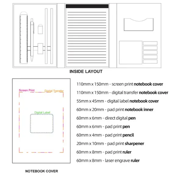  Kraft Paper Cover Stationery Set Featuring 5 Color Memo Pad & Pen for Personalized Note-Taking
