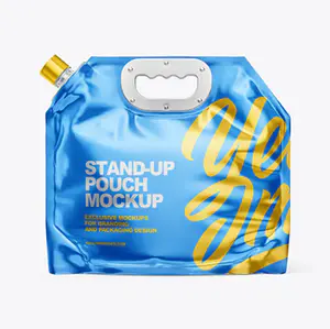 Plastic Bag Stand up Spout Pouch With Handle Packaging 