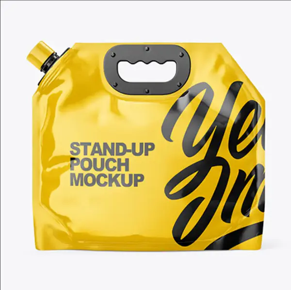 Plastic Bag Stand up Spout Pouch With Handle Packaging 