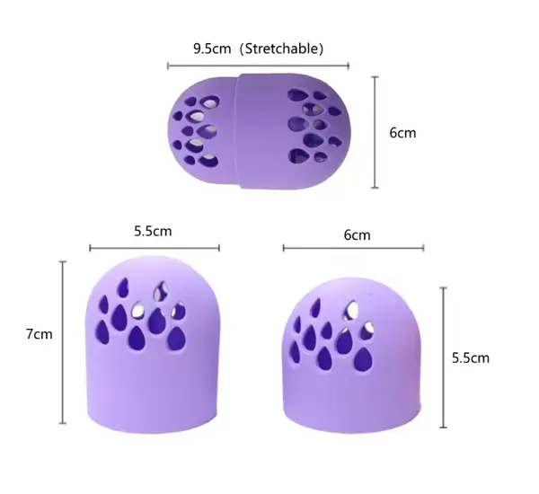Custom Unique Large Silicone Makeup Storage Sponge Box Soft Breathable Cosmetic Beauty Egg Puff Holder Logo Travel-friendly
