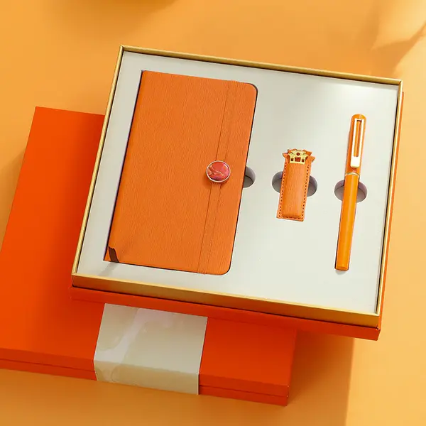 Business Notebook Set Can Be Printed logo Company Gift Advertising Gift Leather Notebook with Pen