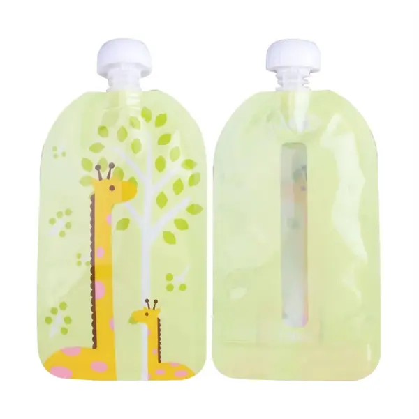 50ml 100ml 500ml Special Shape Juice Plastic Packaging Bag for Soft Drink Fruit Juice Stand up Spout Pouches