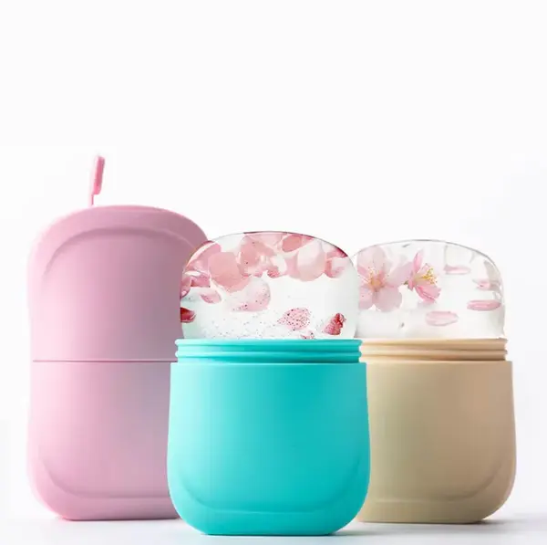 Custom Logo Anti-Leak Massager Ice Face Roller for Beauty Facial Skin Care Silicone Ice Roller Mold Beauty Face Massage