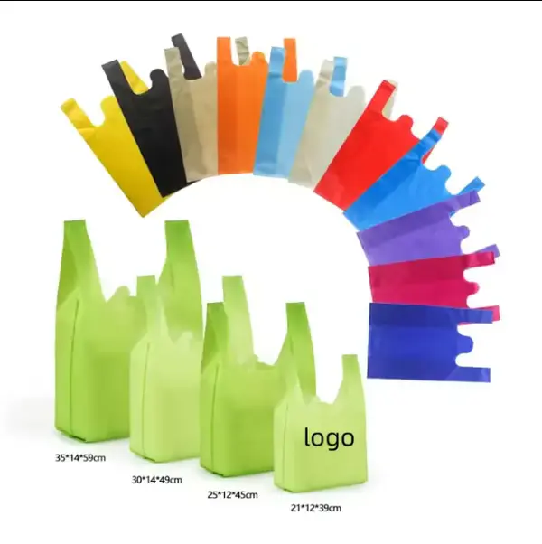 40g Recycled Eco Friendly Non Woven Shopping Bag Reusable Non-woven t Shirt Fabric Bag