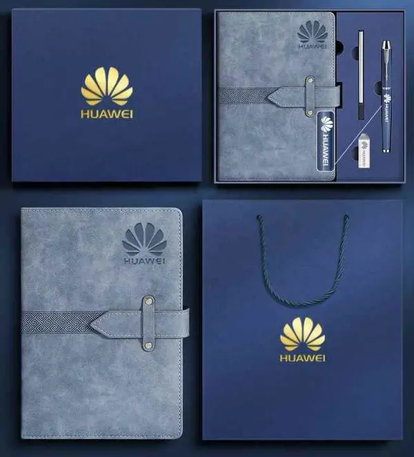 Business Gift Set Custom Logo Stationery Customized Luxury Pu Leather Notebook with Pen USB Flash Drive Cooperate Gift Box Set